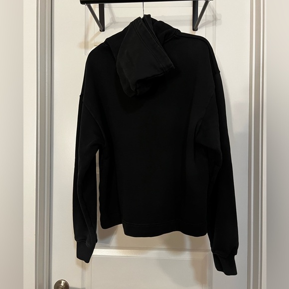 Rue Porter Cropped Heavyweight Hoodie Black Size Medium - Picture 2 of 3